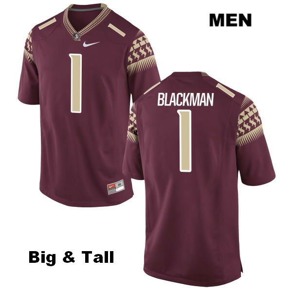 Men's NCAA Nike Florida State Seminoles #1 James Blackman College Big & Tall Red Stitched Authentic Football Jersey TZI2669BR